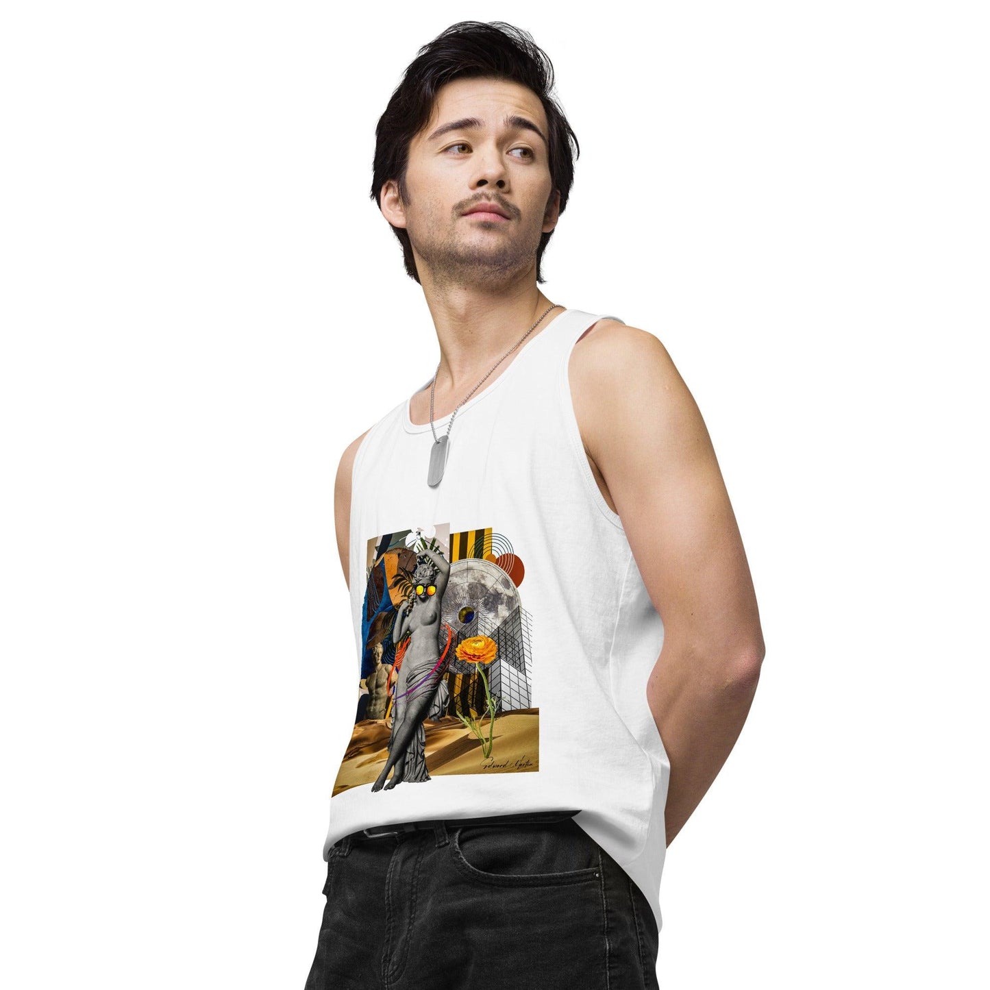 Men’s premium tank top-She Moves by Edward Martin - Elementologie