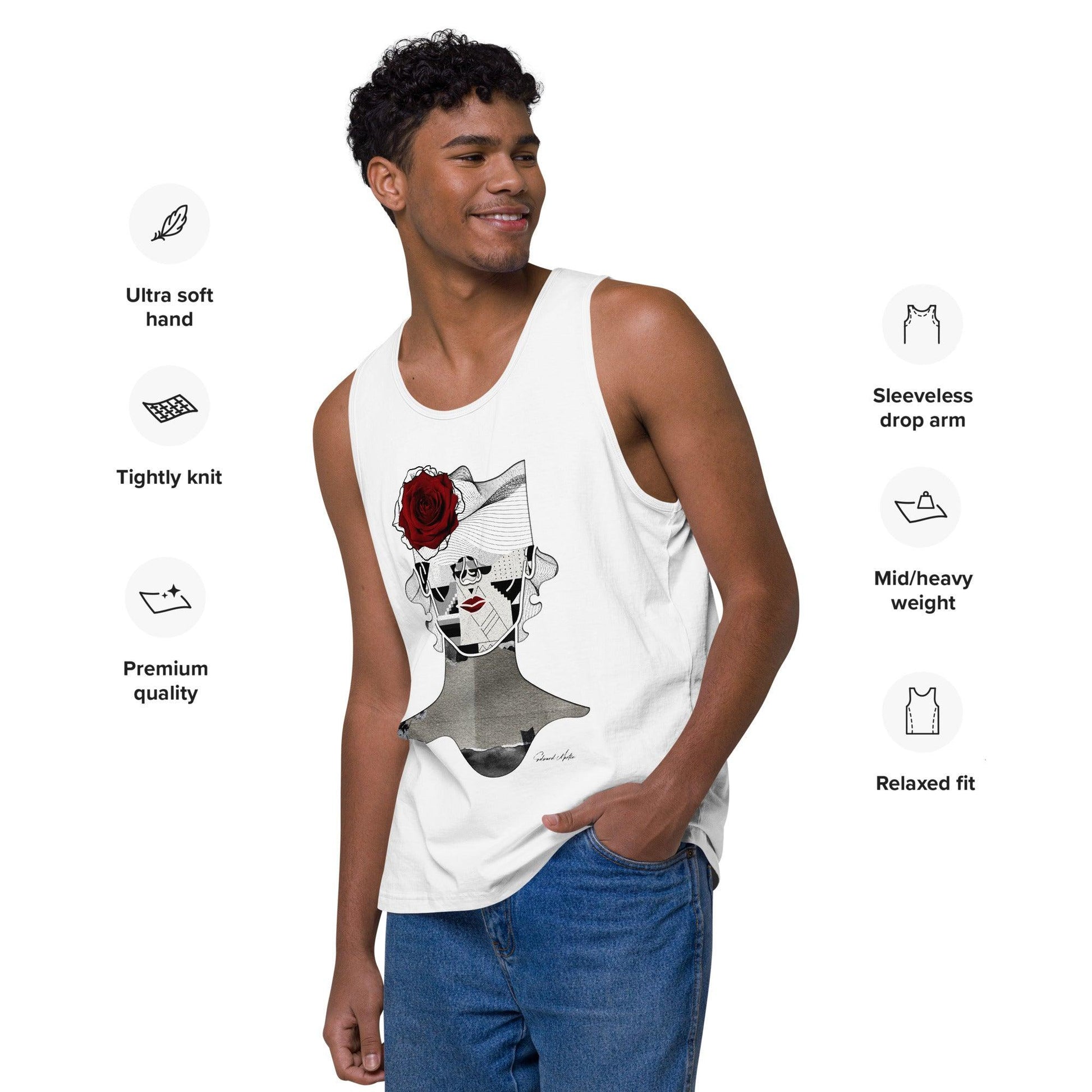 Men’s premium tank top-La Rosa by Edward Martin - Elementologie