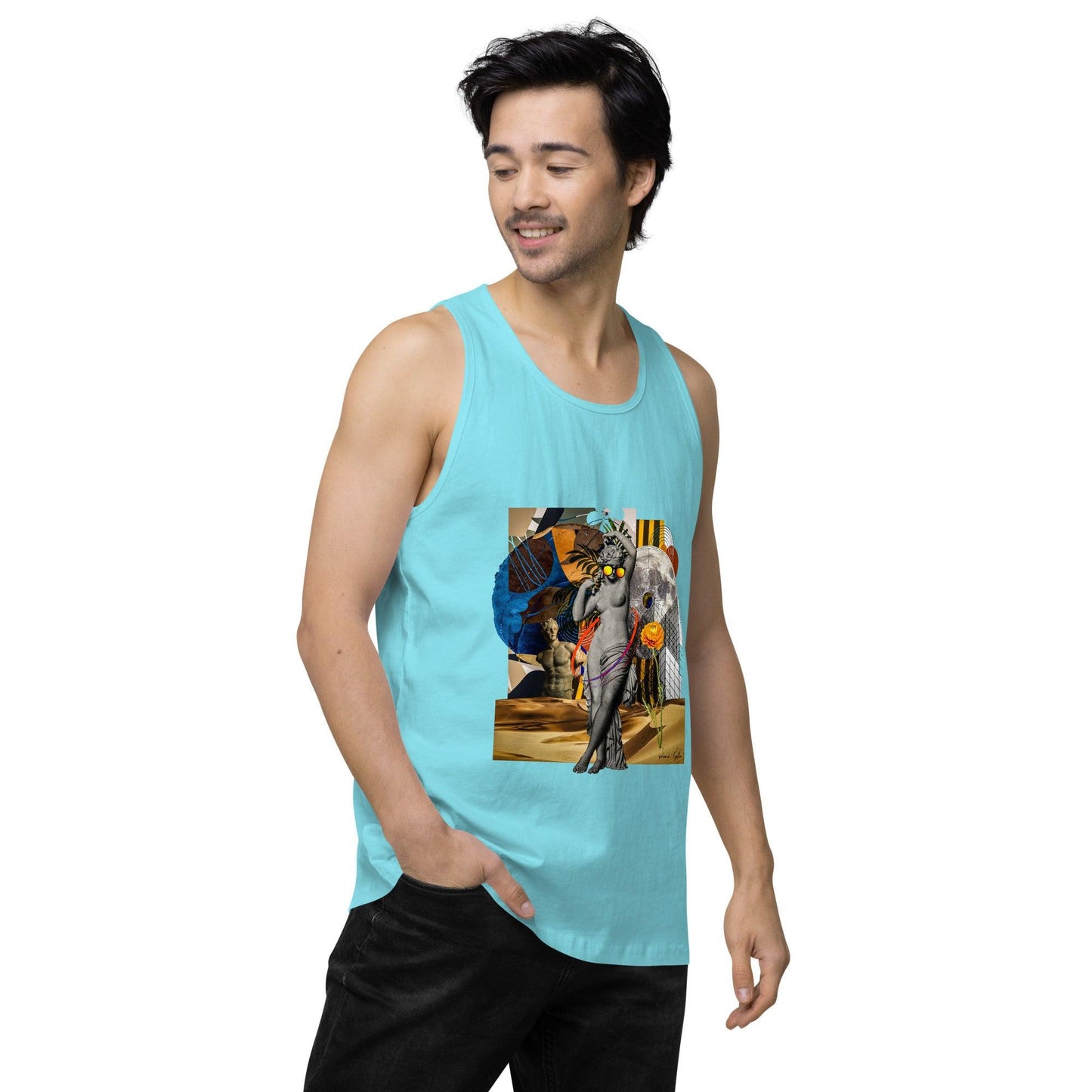 Men’s premium tank top-She Moves by Edward Martin - Elementologie