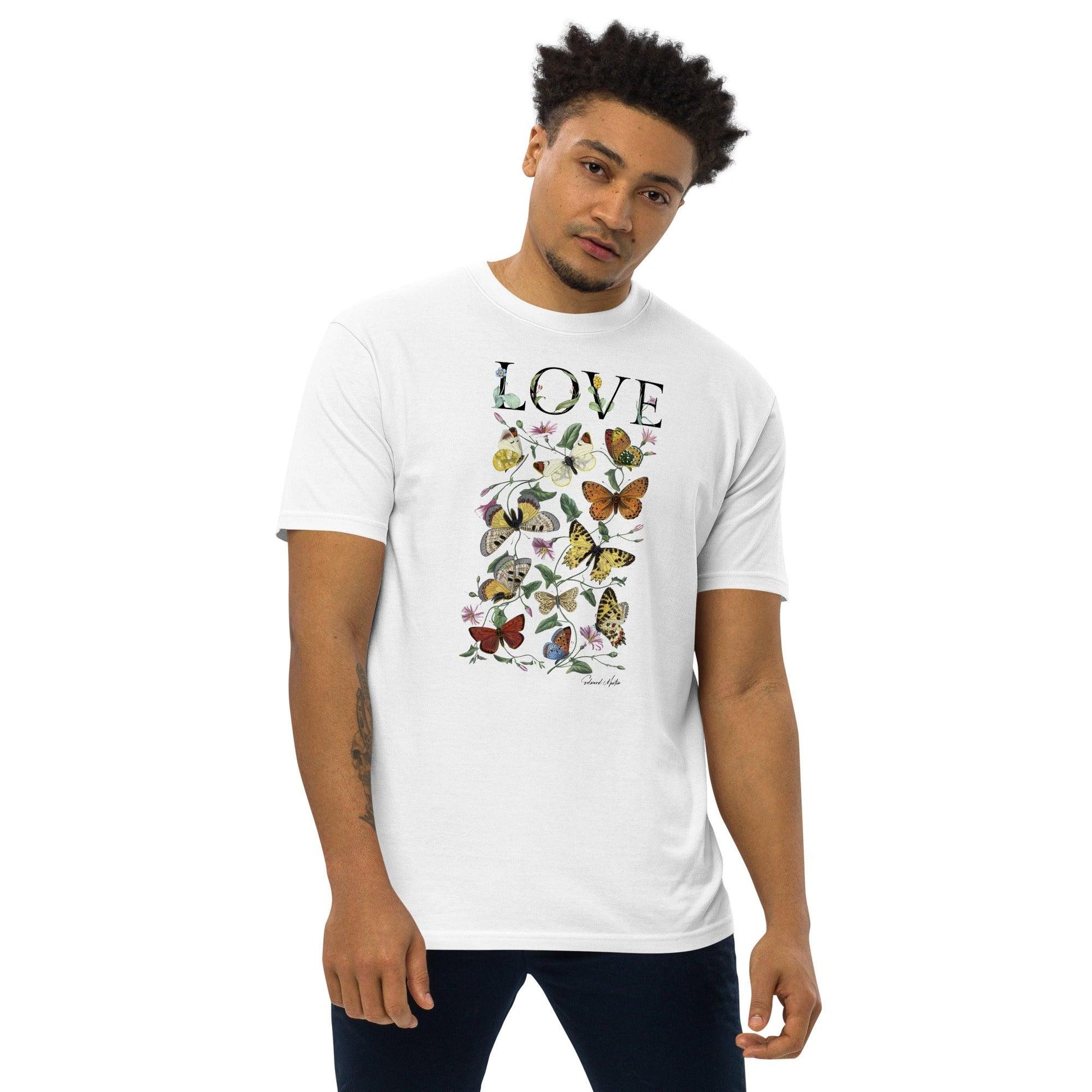 Unisex premium heavyweight tee-LOVE No.1 by Edward Martin - Elementologie