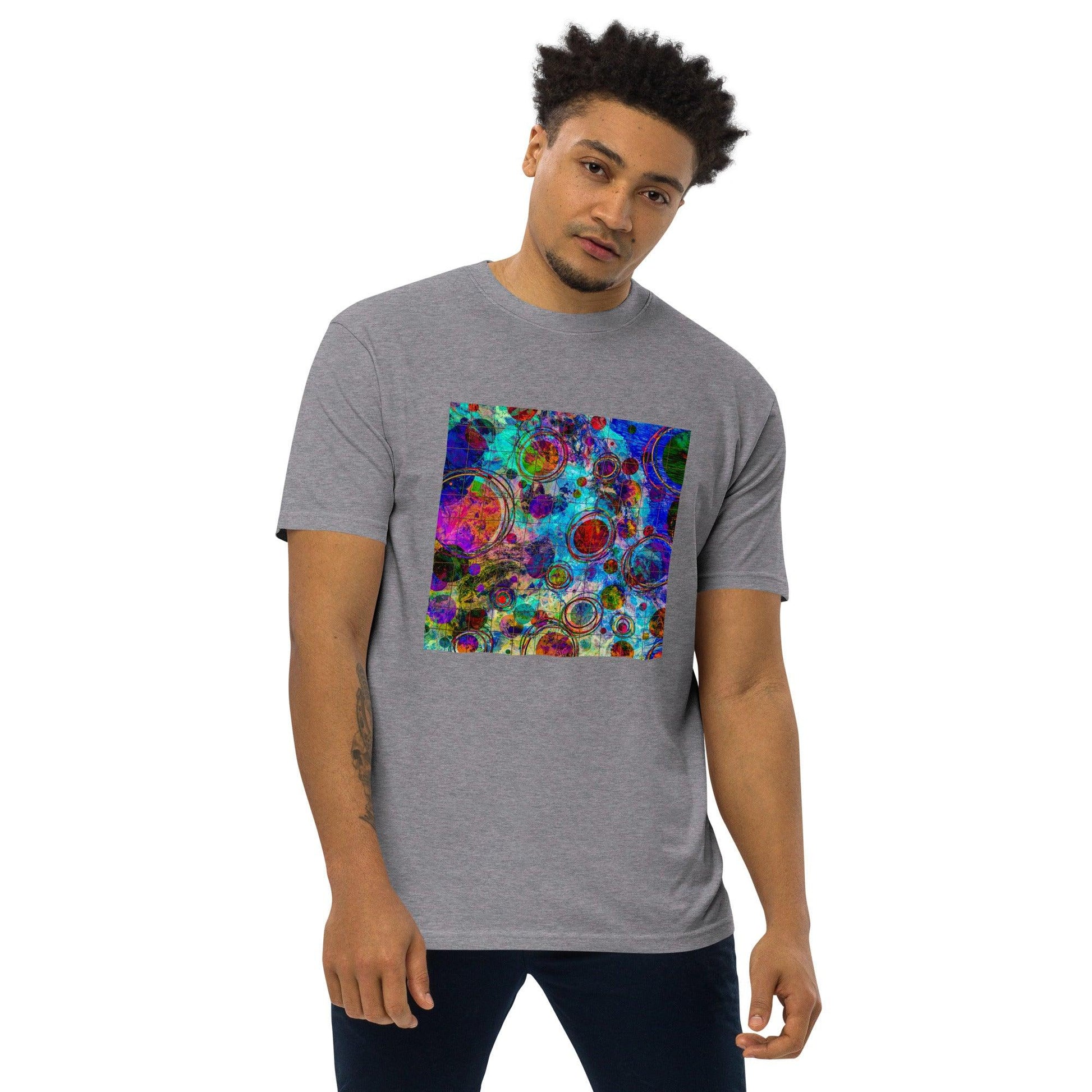 Unisex premium heavyweight tee-Abstract No.10 by Edward Martin - Elementologie