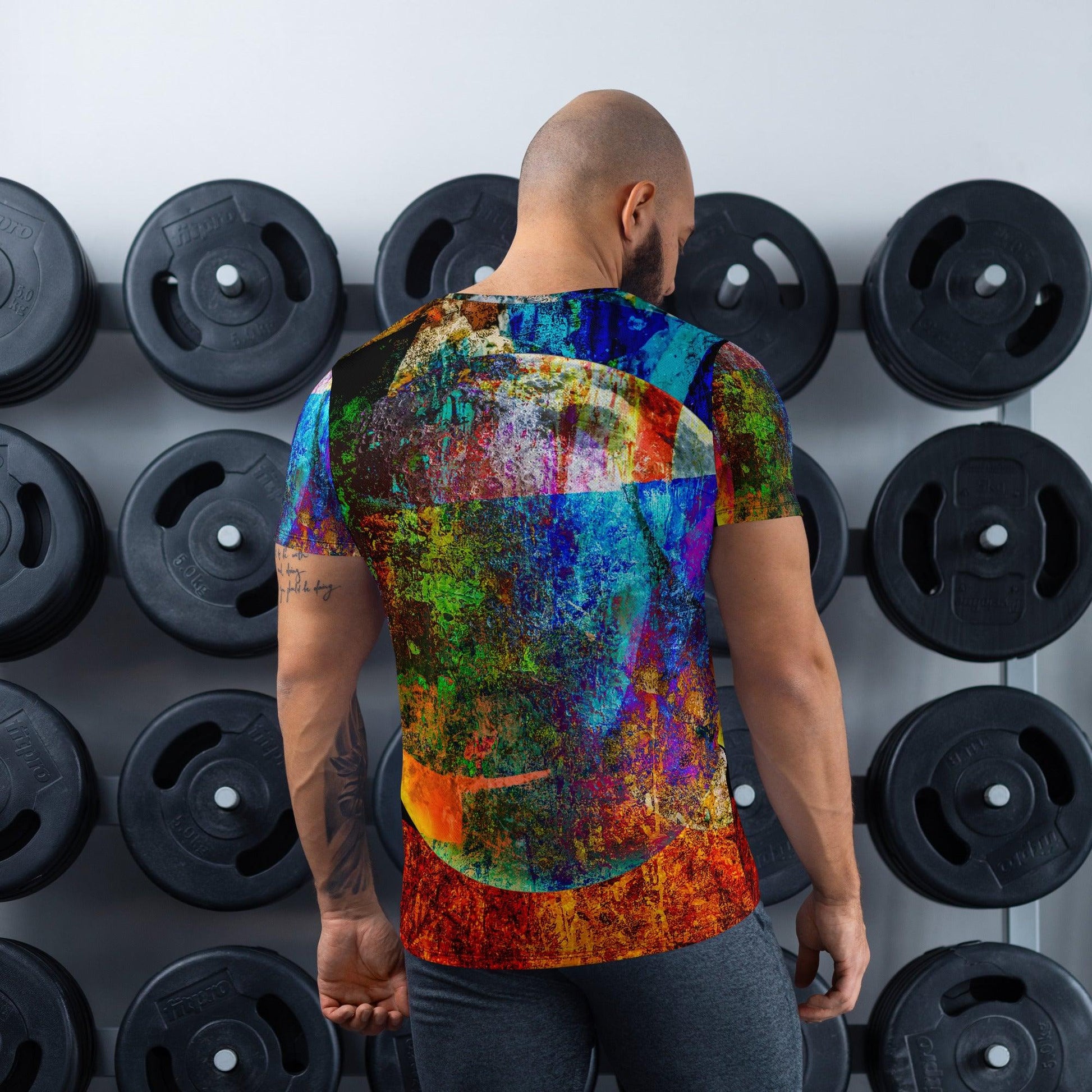 Men's Athletic T-shirt-Abstract No. 25 by Edward Martin - Elementologie