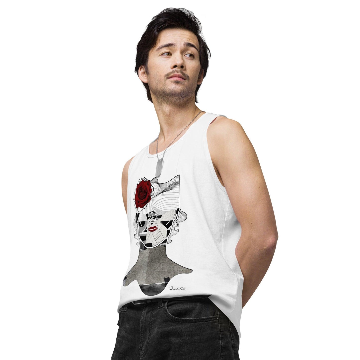 Men’s premium tank top-La Rosa by Edward Martin - Elementologie