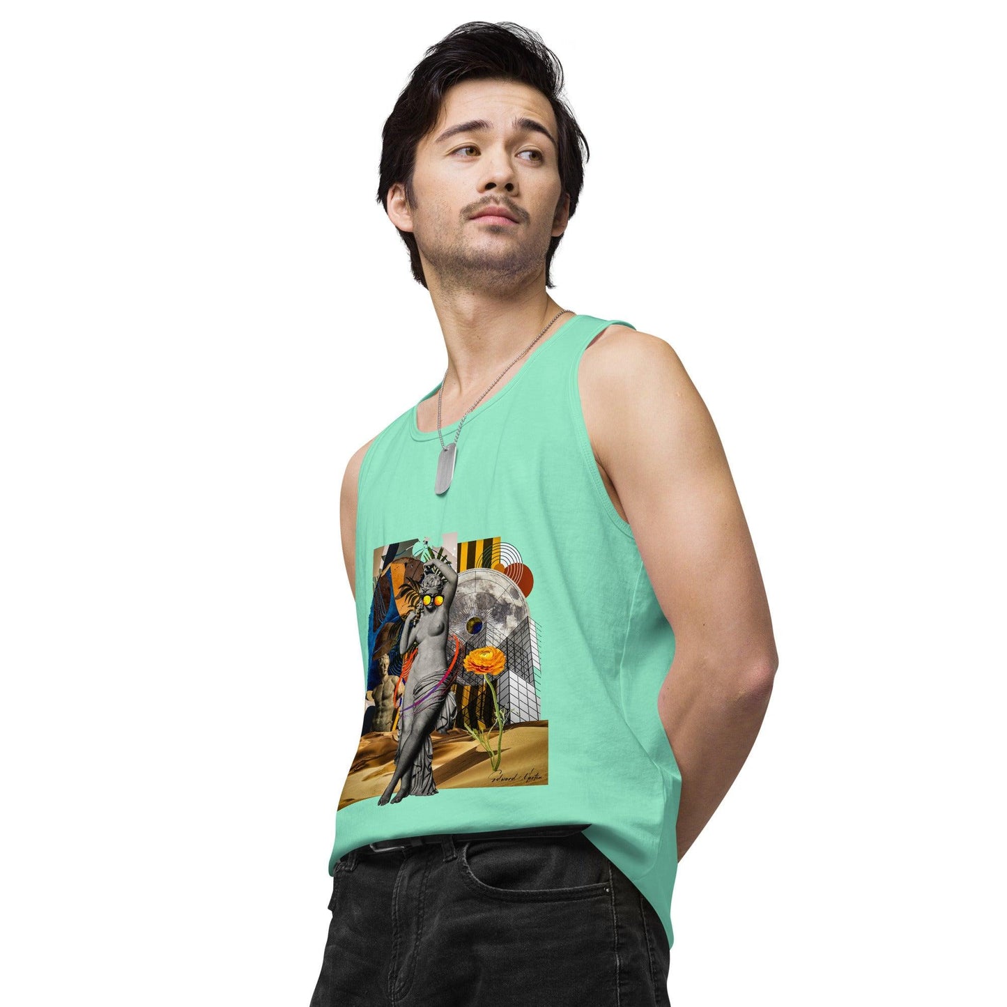 Men’s premium tank top-She Moves by Edward Martin - Elementologie