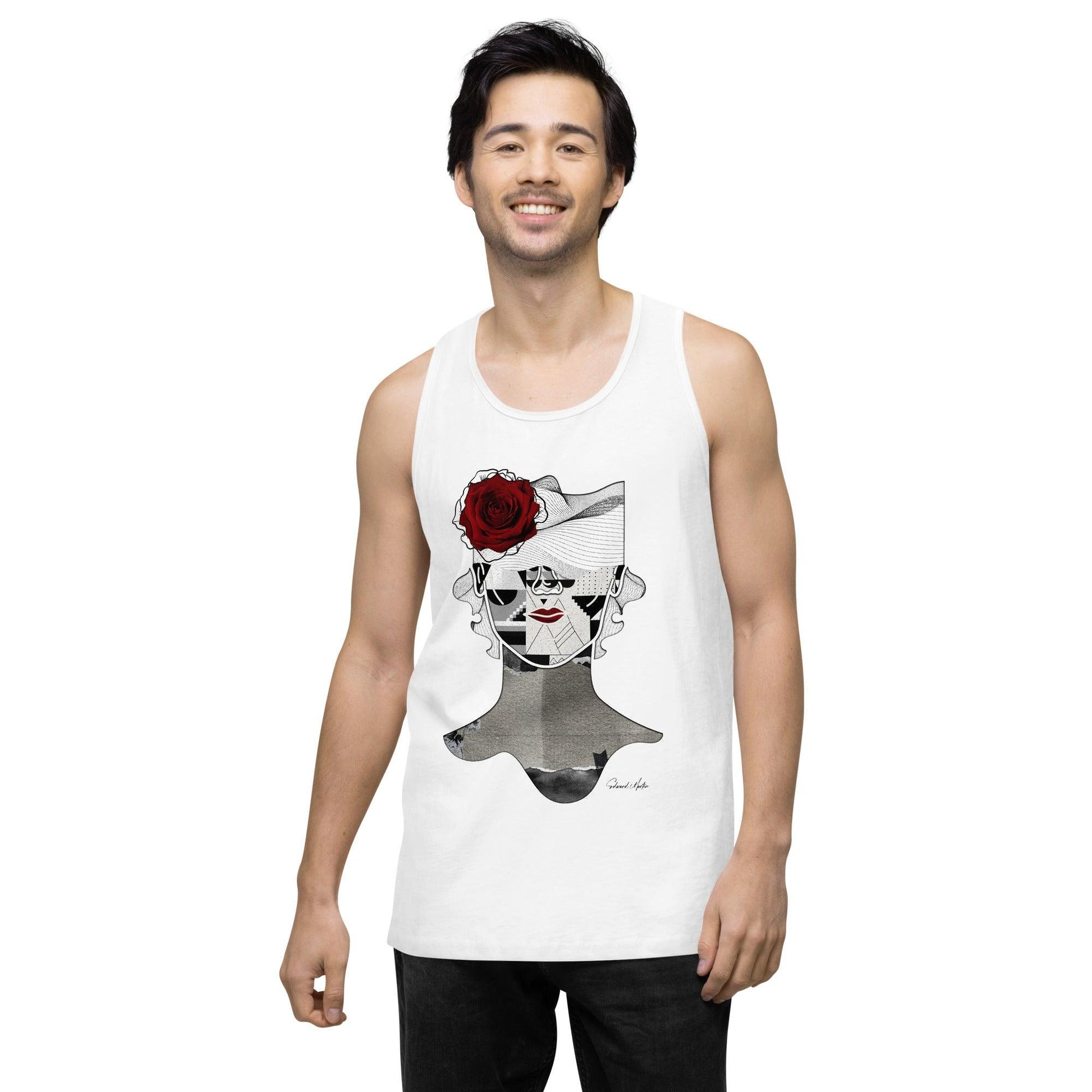 Men’s premium tank top-La Rosa by Edward Martin - Elementologie