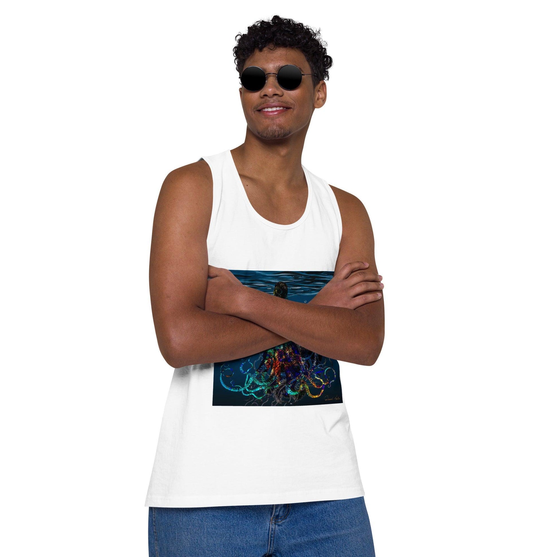 Men’s premium tank top-Adaptation by Edward Martin - Elementologie