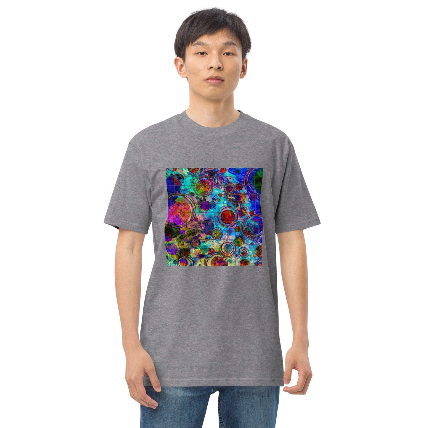 Unisex premium heavyweight tee-Abstract No.10 by Edward Martin - Elementologie