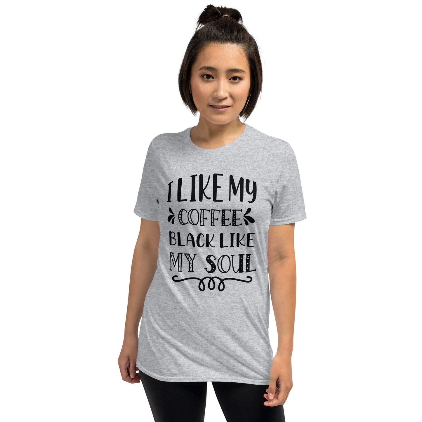 Short-Sleeve Unisex T-Shirt-I Like My Coffee Black Like My Soul - Elementologie