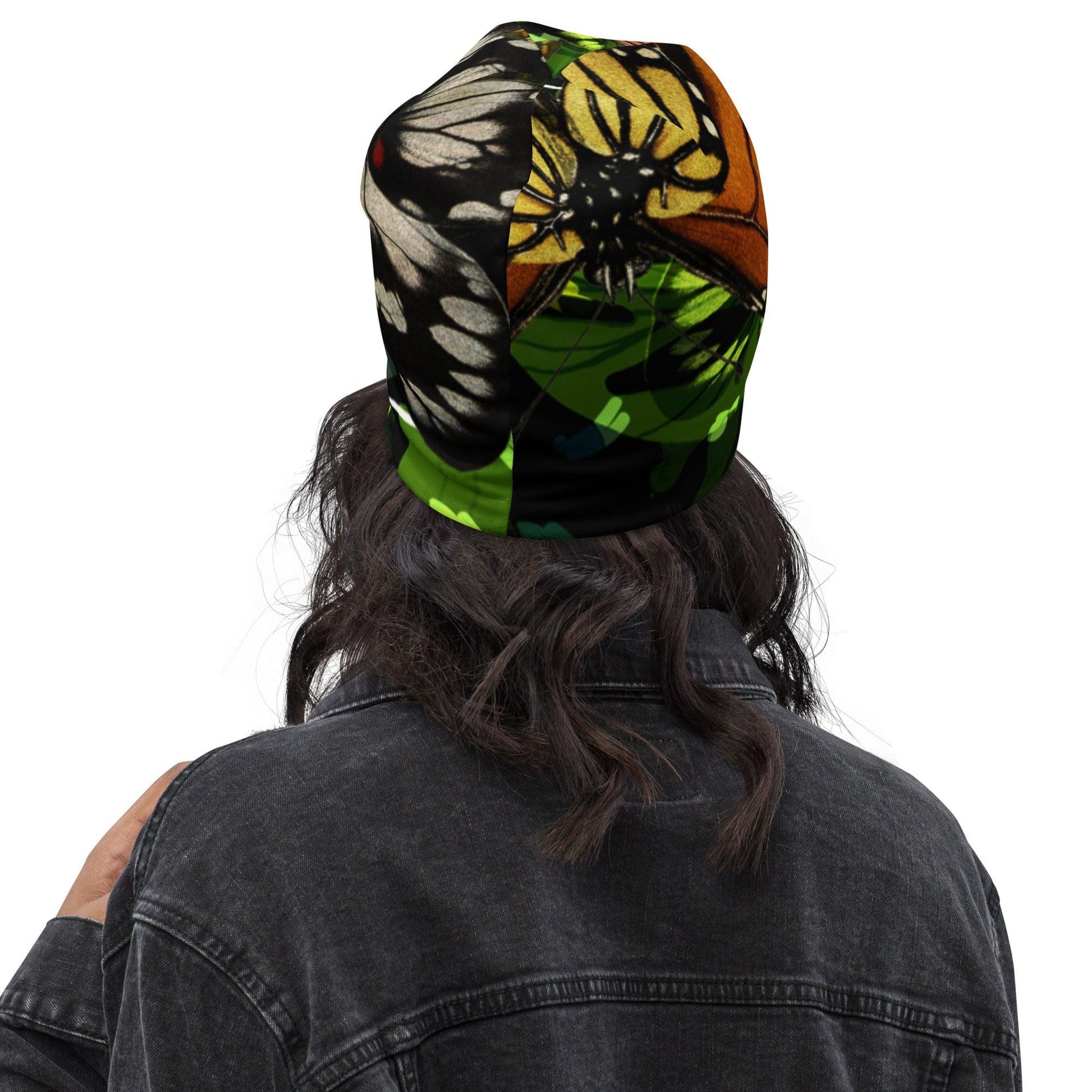 All-Over Print Beanie-Papillons by Edward Martin - Elementologie