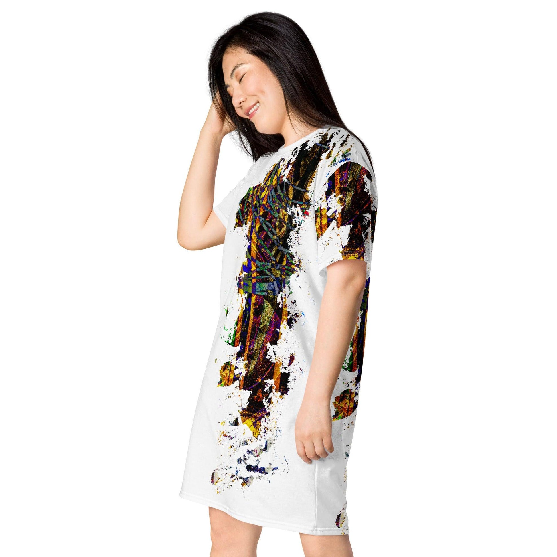 T-shirt dress-Never Ending by Edward Martin - Elementologie