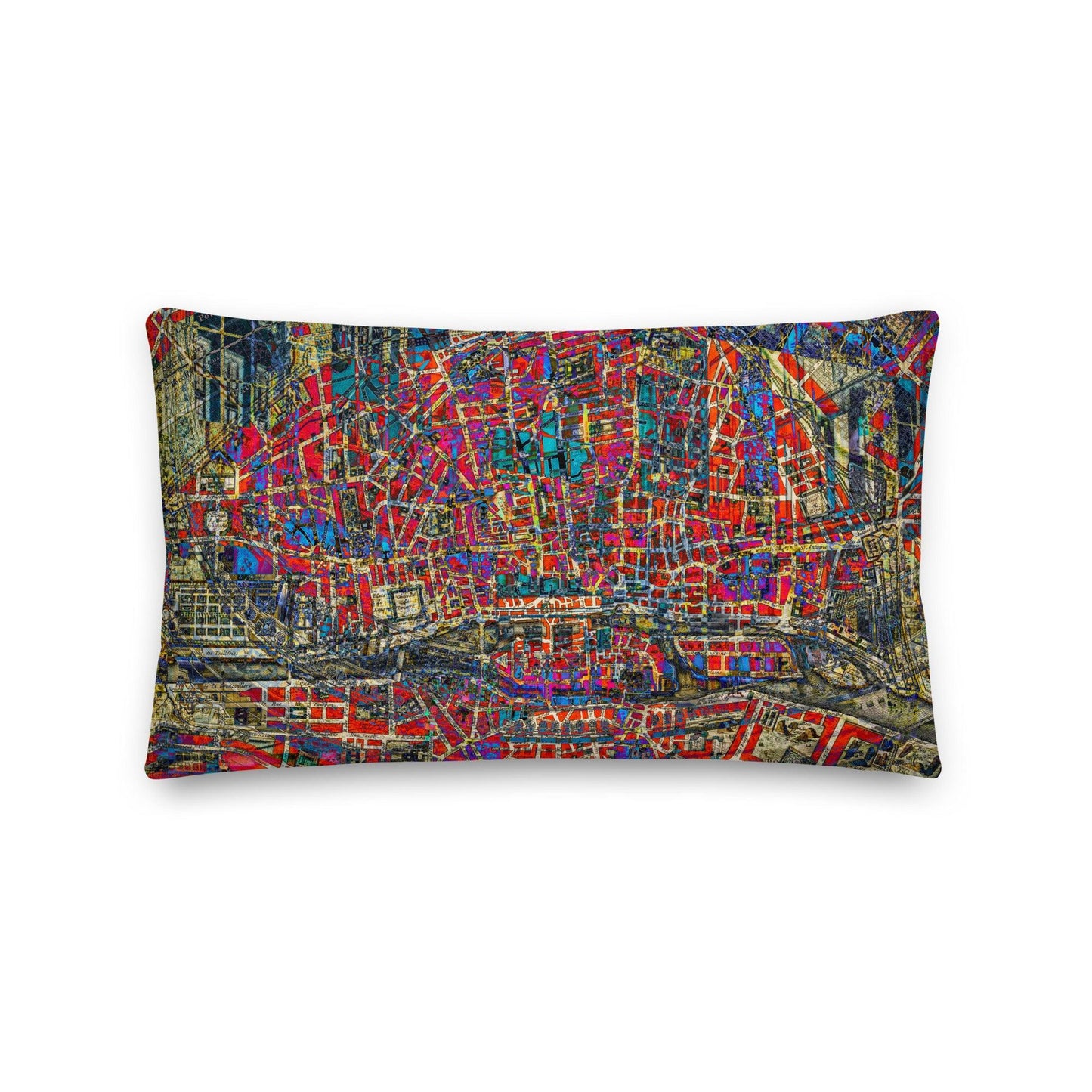 Premium Pillow-Abstract Collage No.120 by Edward Martin - Elementologie