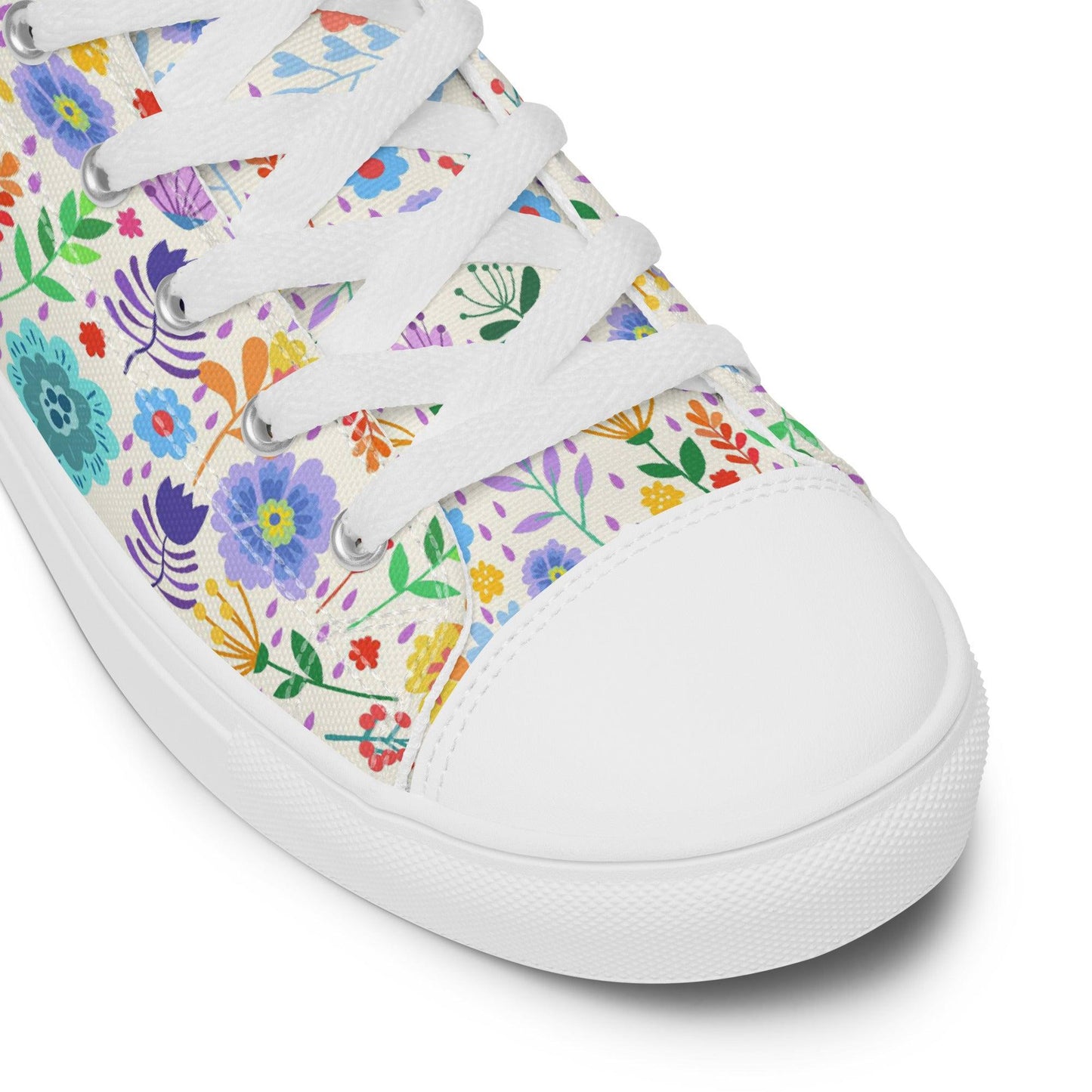 Women’s high top canvas shoes-Field of Flowers - Elementologie