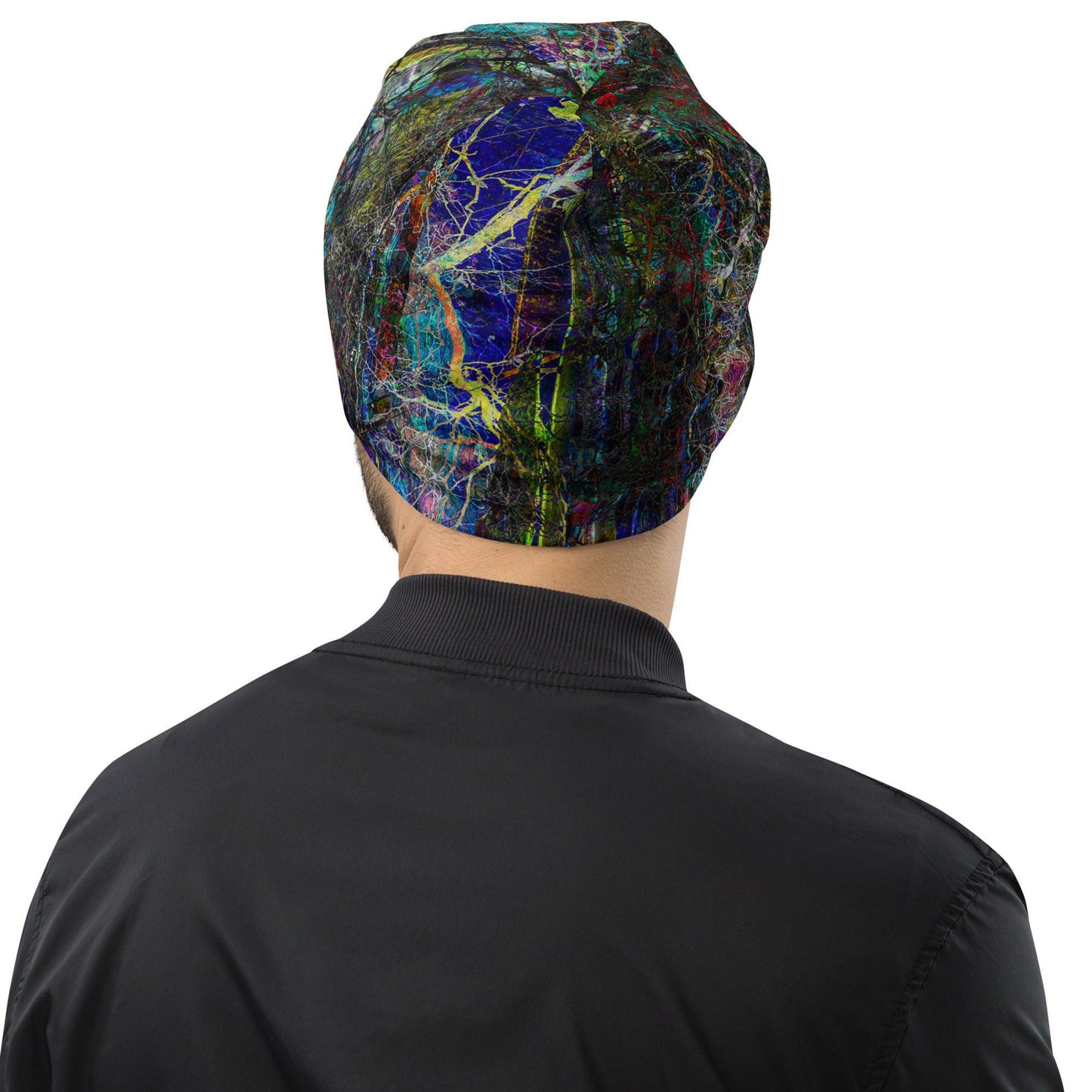 Unisex Beanie-Abstract Collage No. 127 by Edward Martin - Elementologie