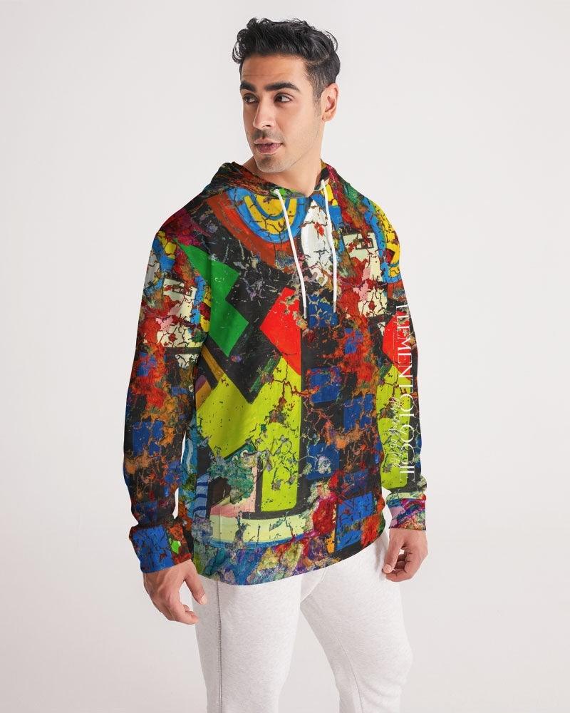 Men's Hoodie-Abstract Collage No.05 by Edward Martin - Elementologie