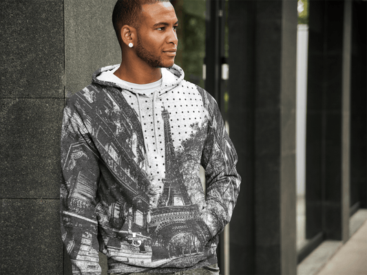 Men's Hoodie-Eiffel Tower - Elementologie