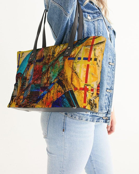 Stylish Tote-Abstract Collage No.196 by Edward Martin - Elementologie