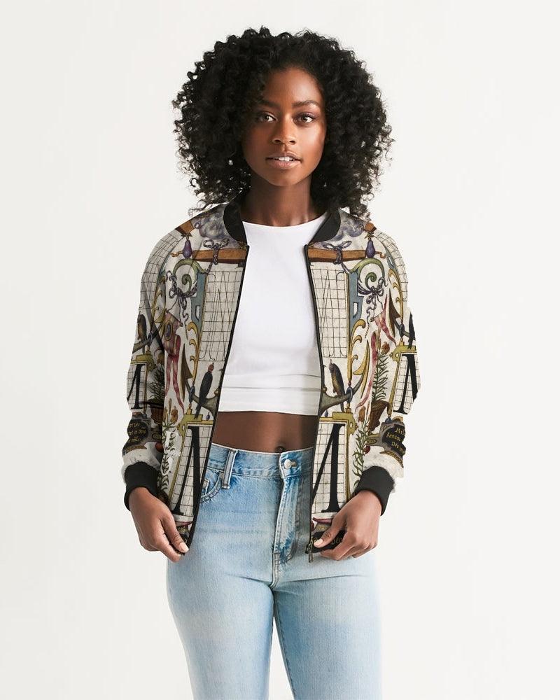 Women's Bomber Jacket-Letter M - Elementologie