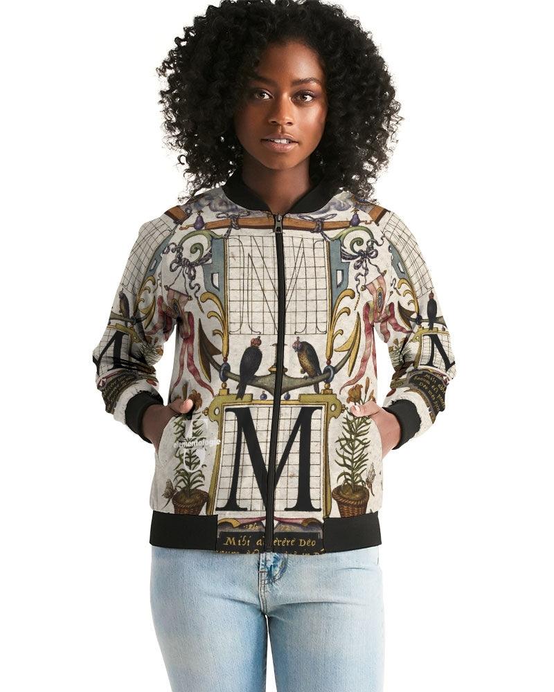 Women's Bomber Jacket-Letter M - Elementologie