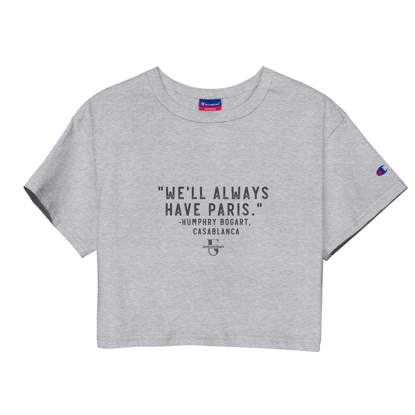 Champion Crop Top-We'll Always Have Paris - Elementologie