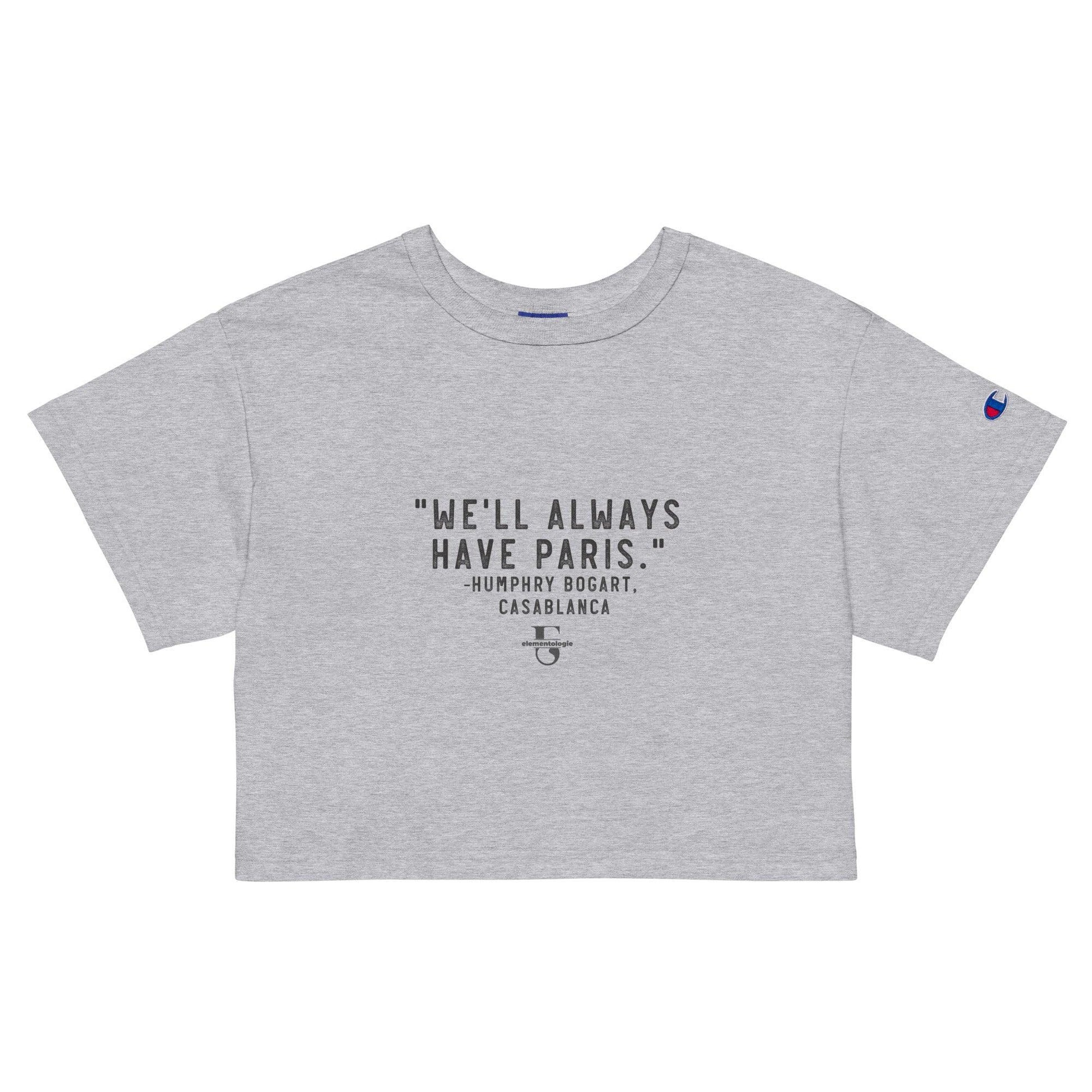 Champion Crop Top-We'll Always Have Paris - Elementologie