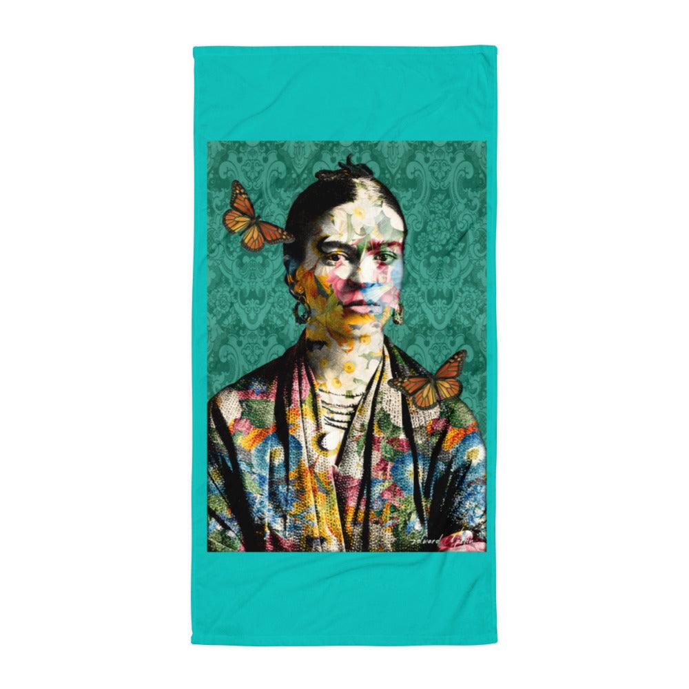 Towel-Frida Collage by Edward Martin - Elementologie