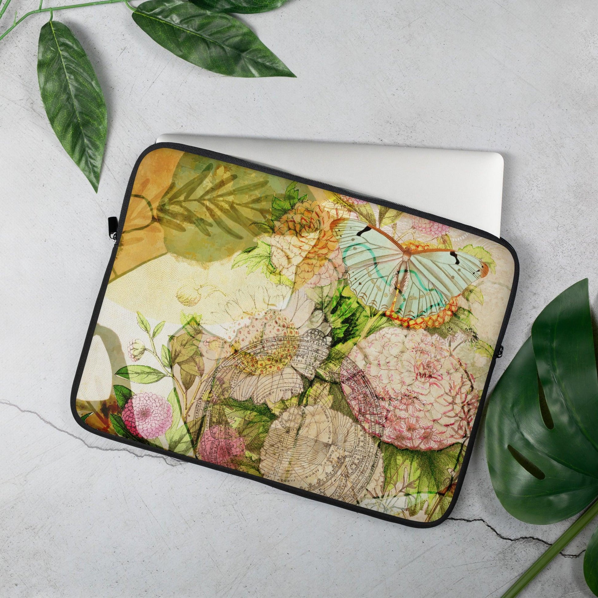 Laptop Sleeve-A Book in the Garden - Elementologie