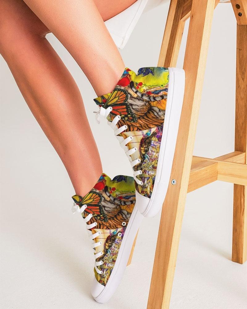 Women’s High Top Canvas Shoes-Dream in Colors - Elementologie