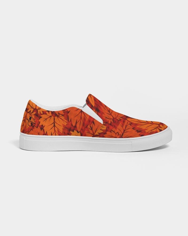 Women's Slip-On Canvas Shoe-Fall Leaves - Elementologie