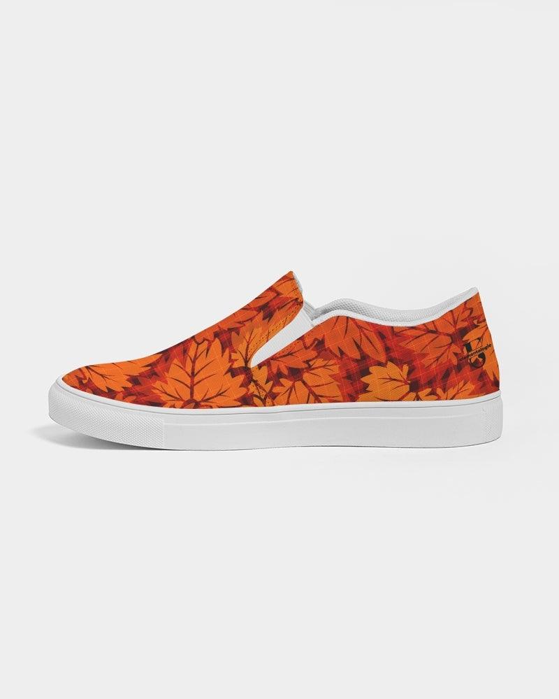 Women's Slip-On Canvas Shoe-Fall Leaves - Elementologie