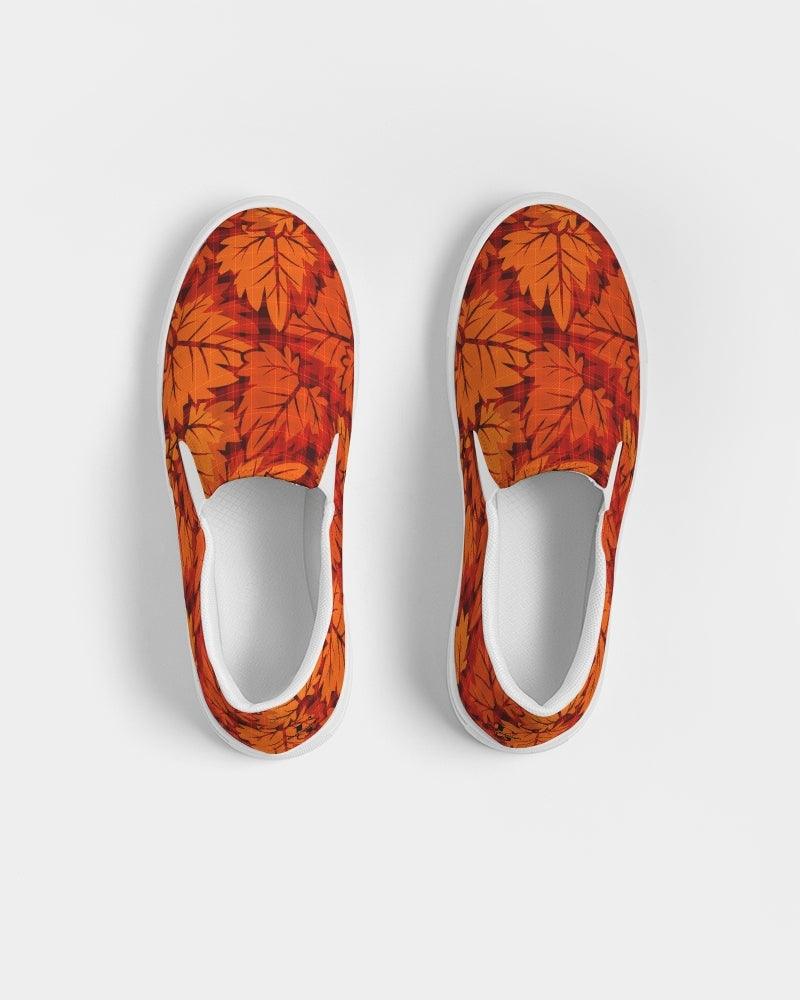 Women's Slip-On Canvas Shoe-Fall Leaves - Elementologie