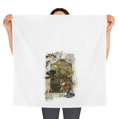 Tea Towel-Vintage Bird Collage - Elementologie