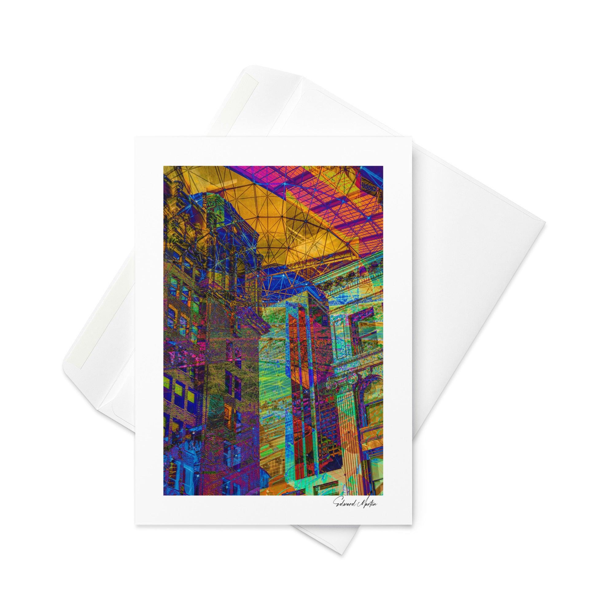 Blank Note Card-Abstract No.71 - Elementologie