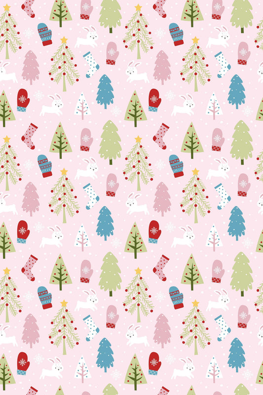 Wrapping Paper -Woodland Pink - Elementologie