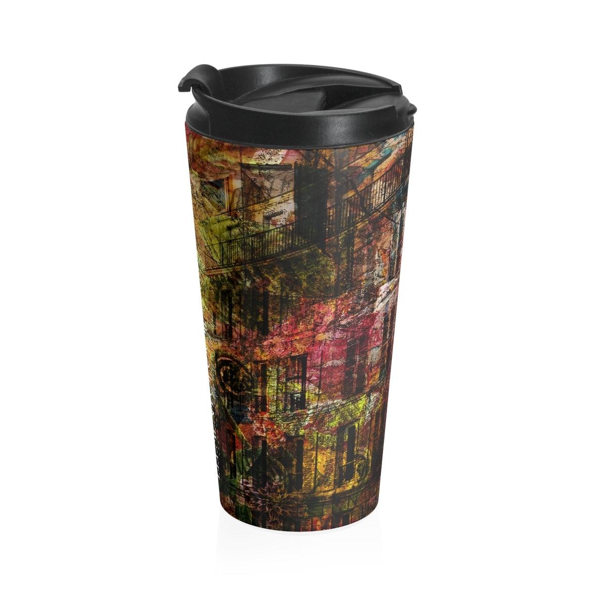 Stainless Steel Travel Mug-15 oz-Abstract No.08 - Elementologie