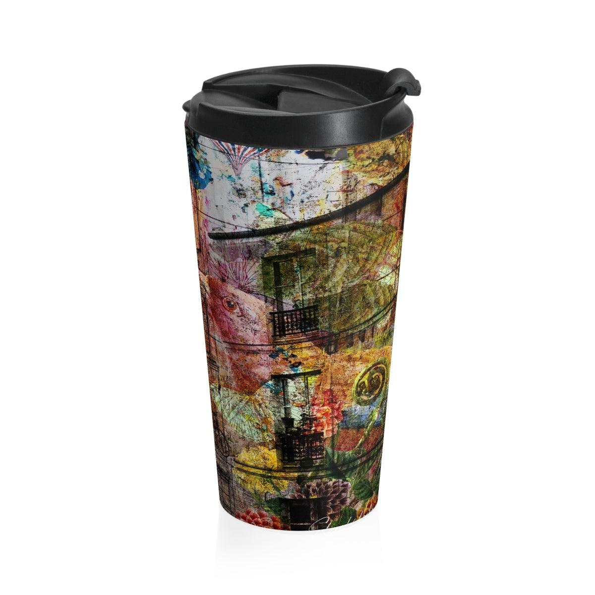 Stainless Steel Travel Mug-15 oz-Abstract No.08 - Elementologie