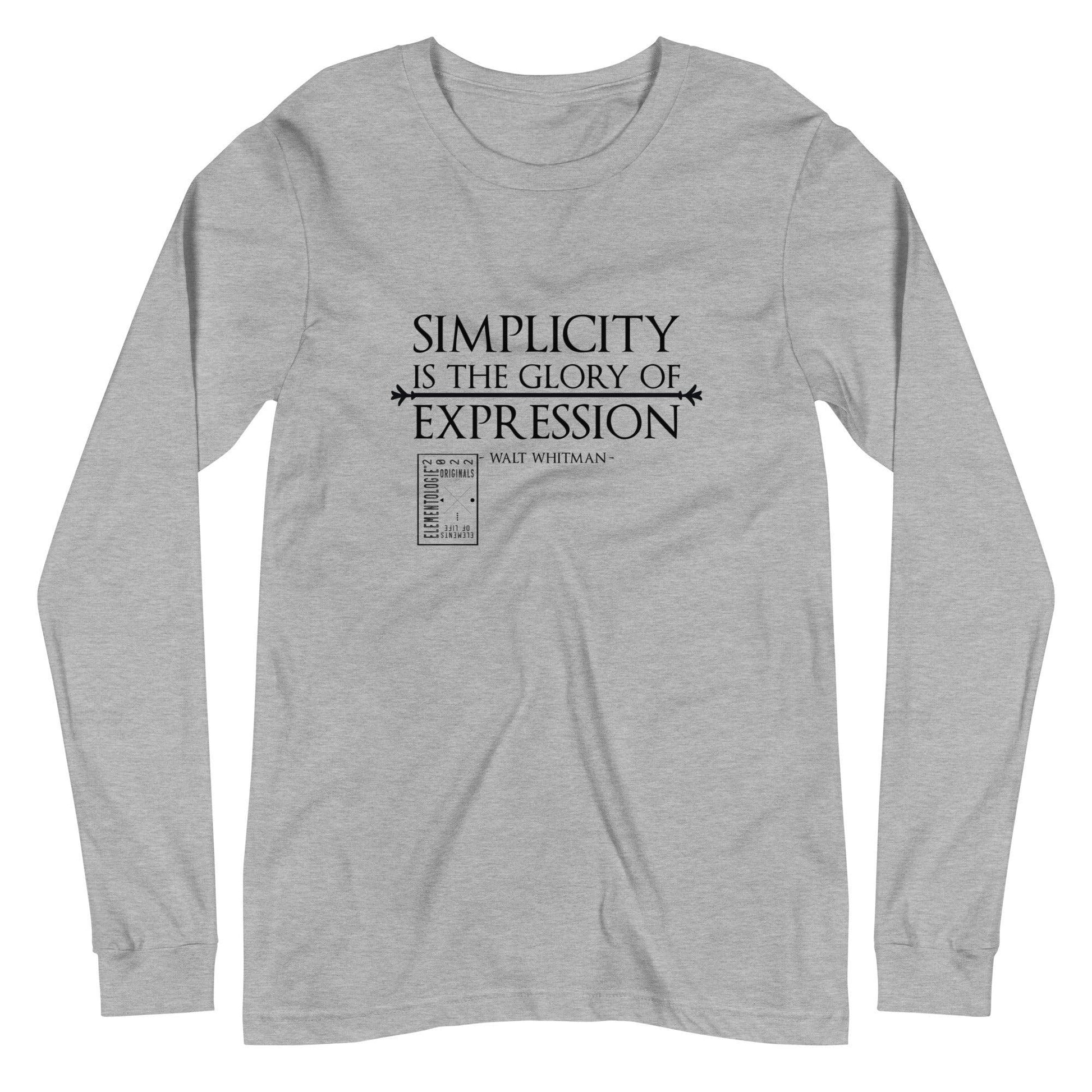 Unisex Long Sleeve Tee-Simplicity - Elementologie