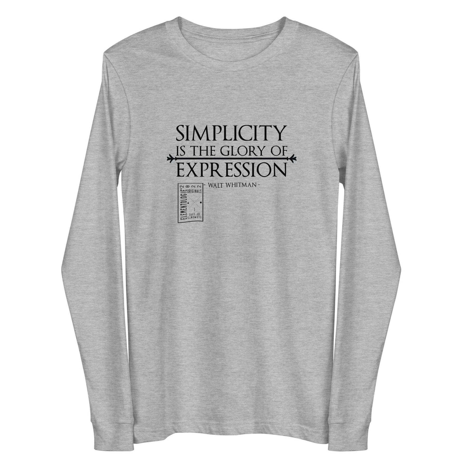 Unisex Long Sleeve Tee-Simplicity - Elementologie