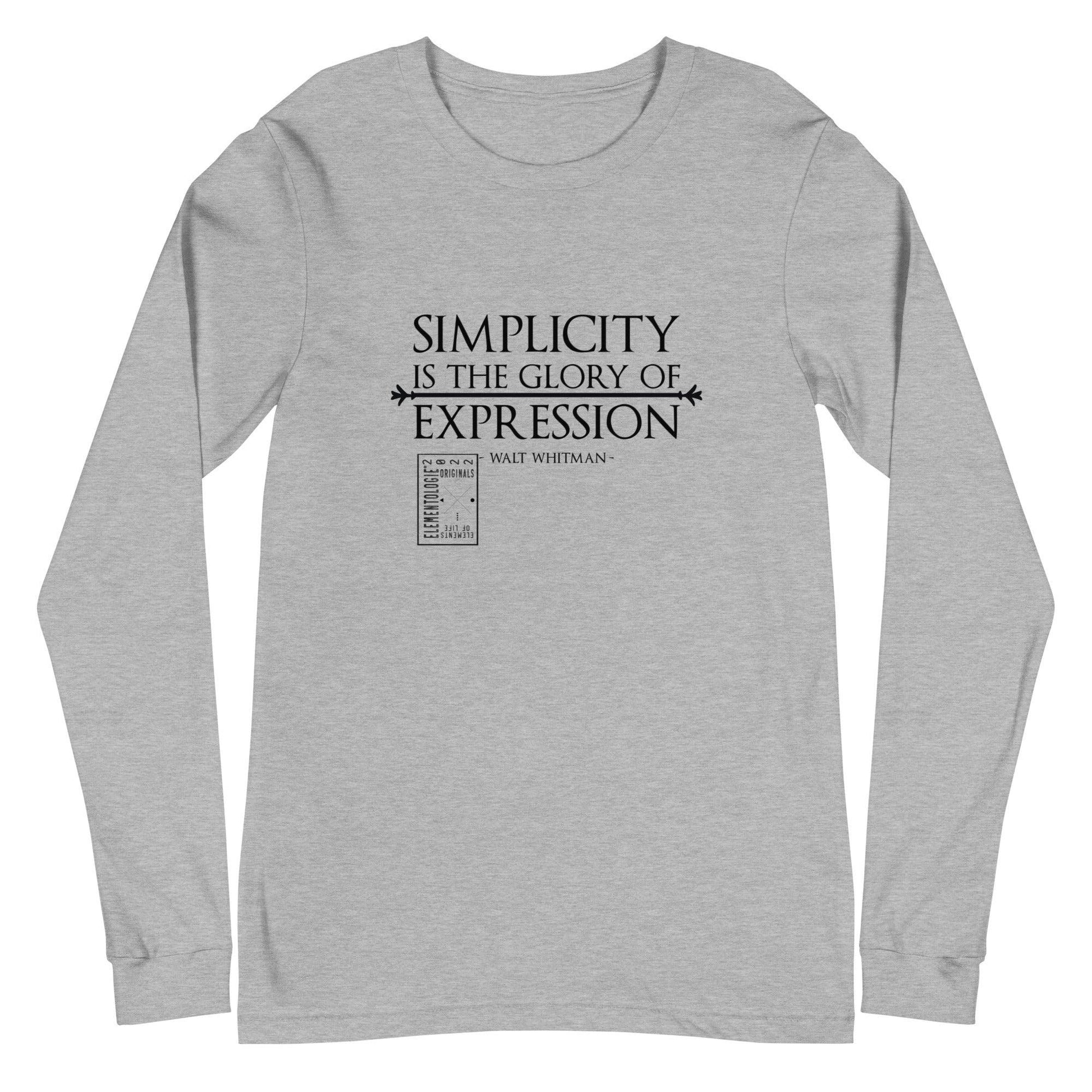 Unisex Long Sleeve Tee-Simplicity - Elementologie