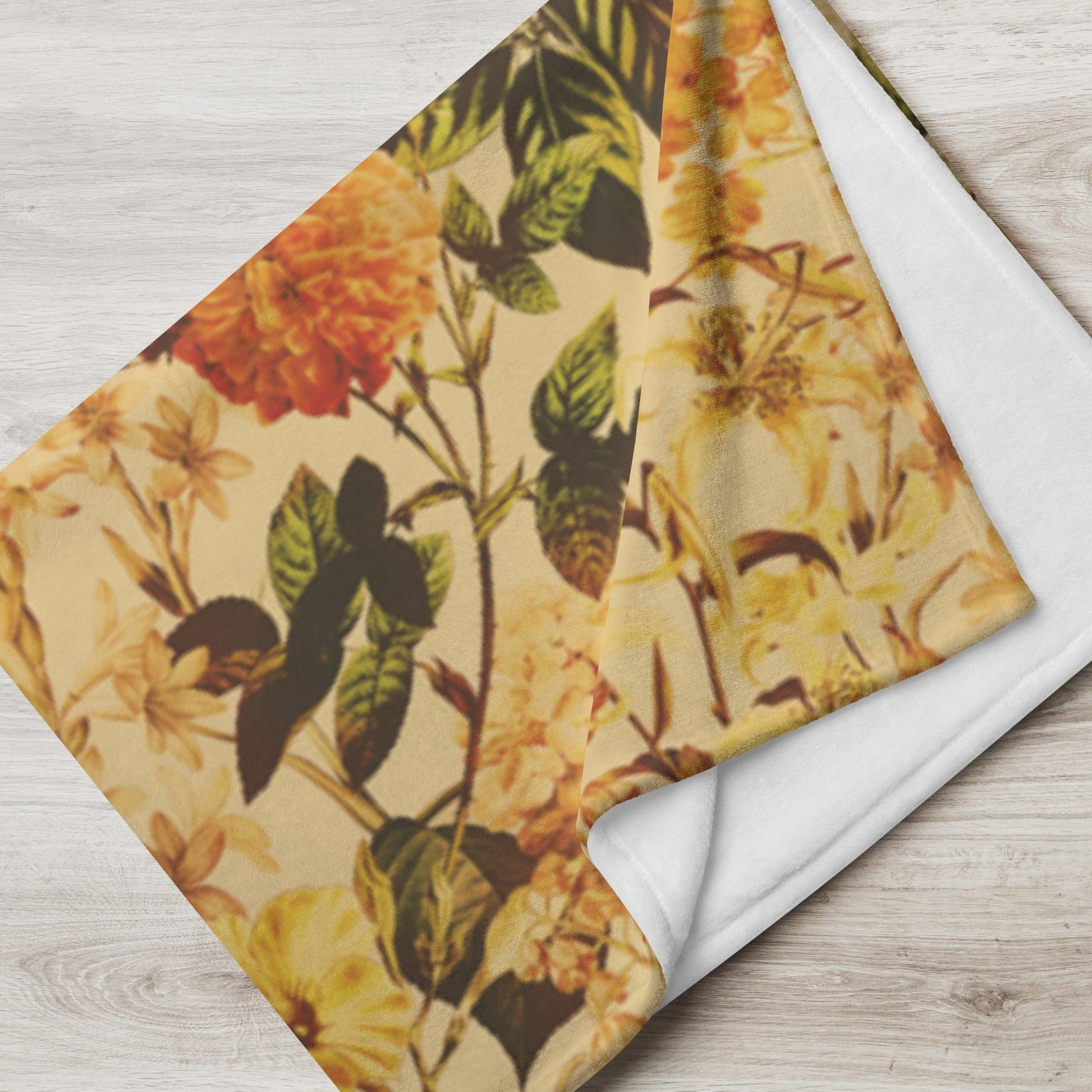 Throw Blanket-Vintage Flowers - Elementologie