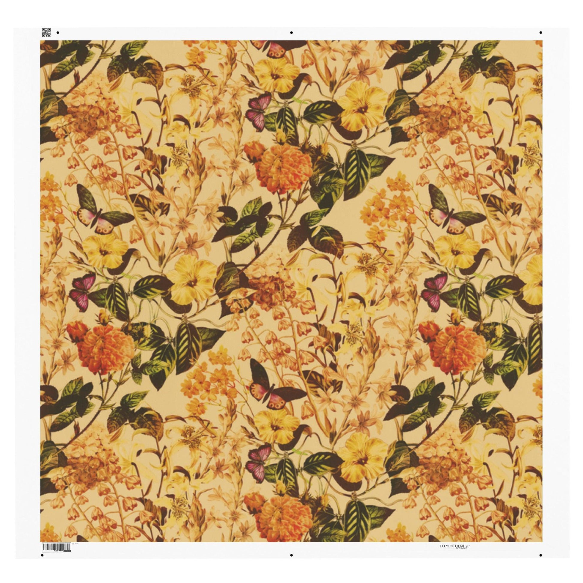 Recycled Polyester Fabric-Vintage Flowers - Elementologie