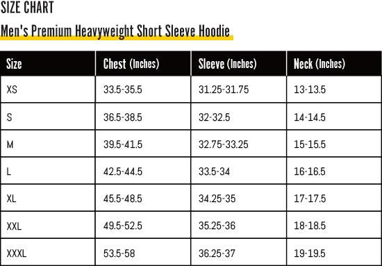 Men's Premium Heavyweight Short Sleeve Hoodie-Petra - Elementologie