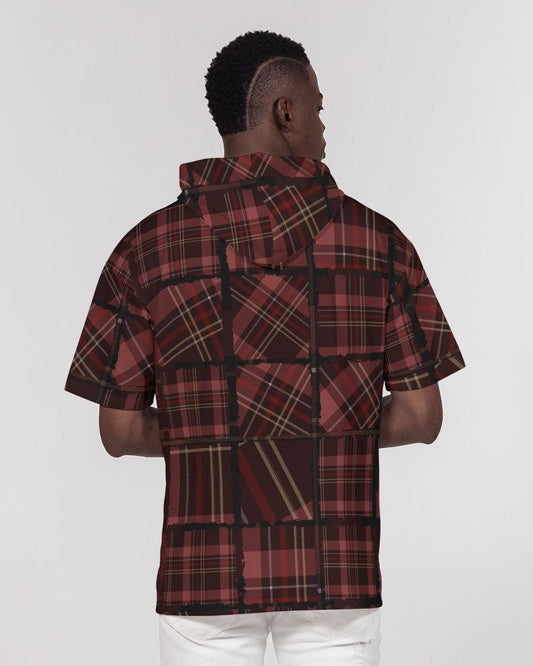 Men's Premium Heavyweight Short Sleeve Hoodie-Rad Plaid - Elementologie