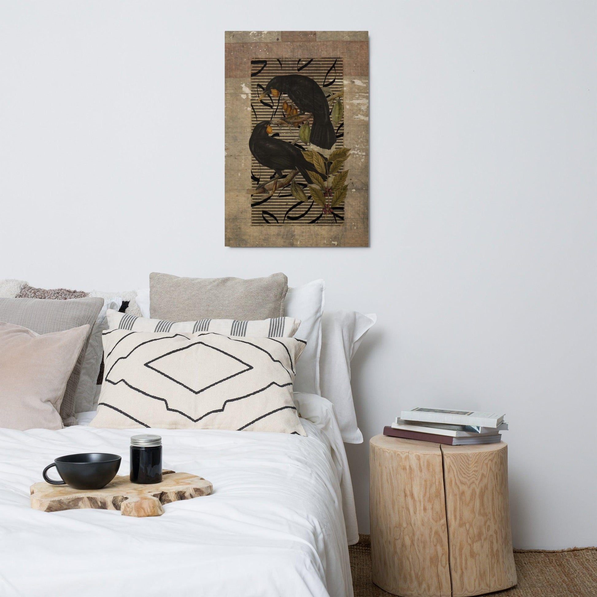 Metal Print-Vintage Black Birds - Elementologie