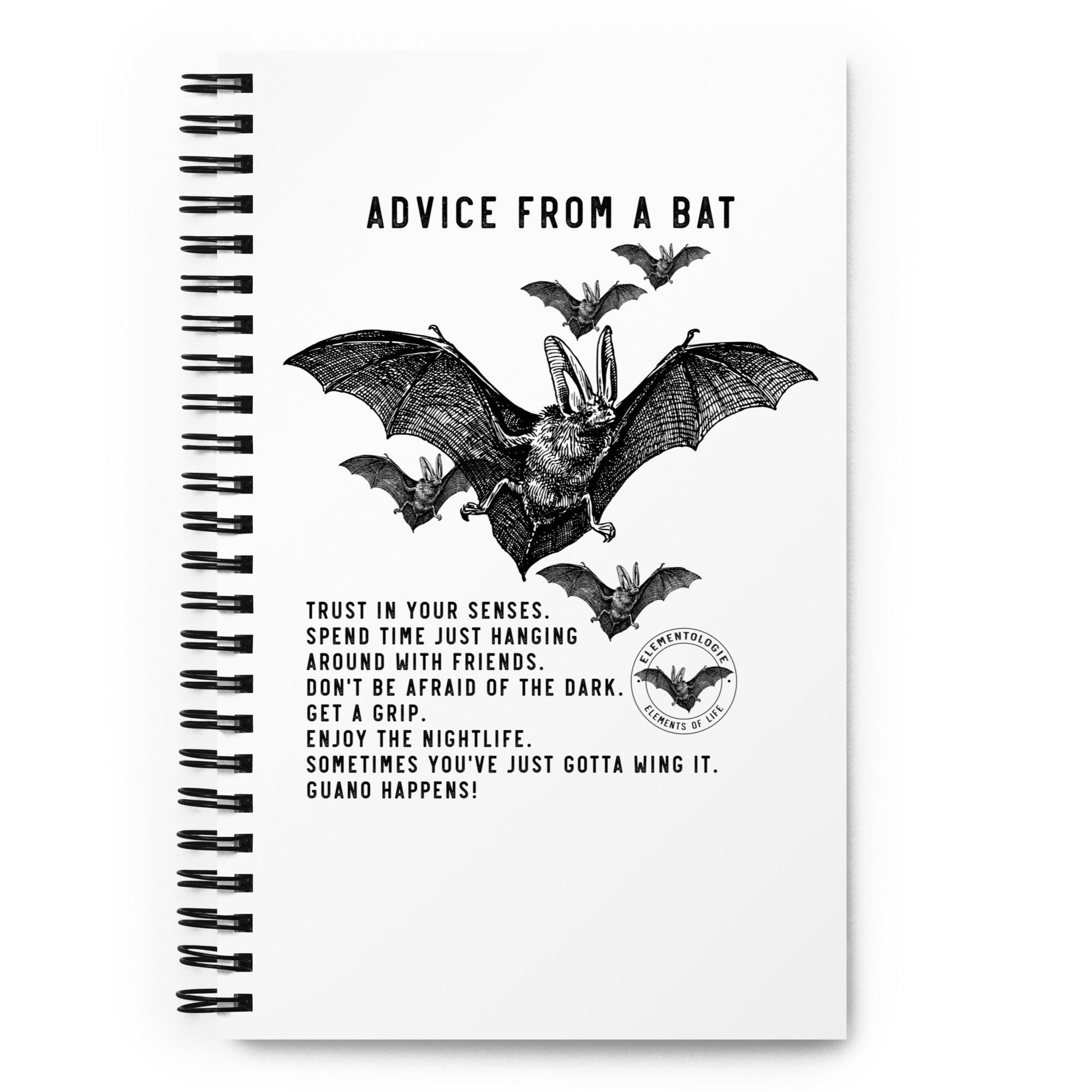 Spiral notebook- Advice From A Bat - Elementologie