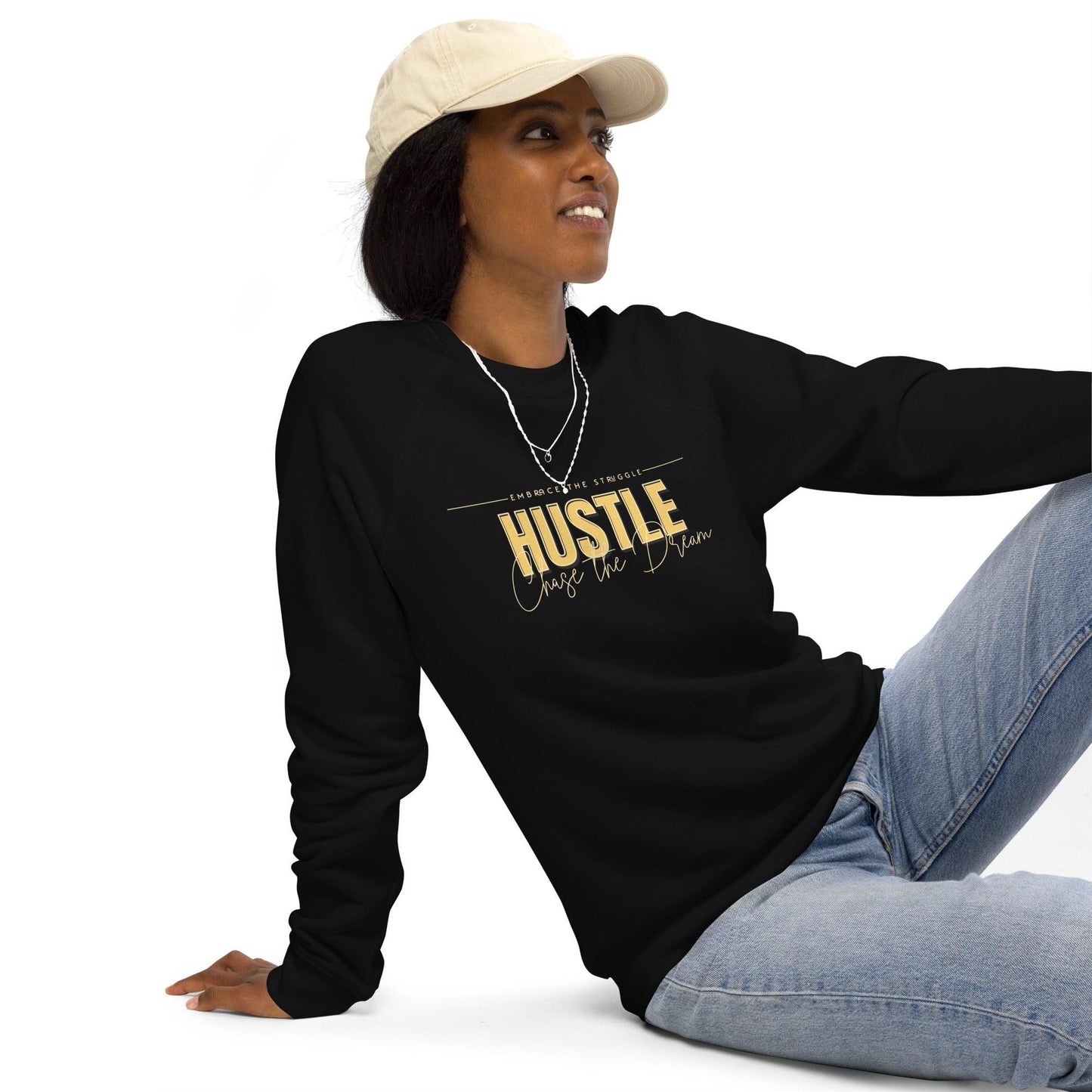 Unisex Organic Raglan Sweatshirt-Hustle - Elementologie