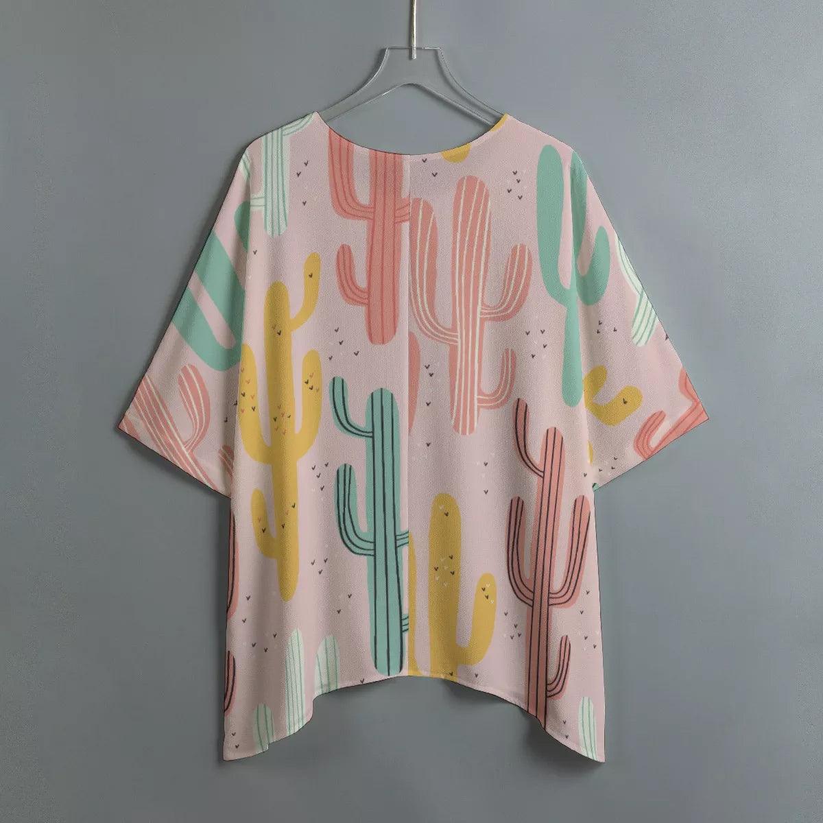 Women's Bat Sleeve Shirt-Pastel Desert - Elementologie