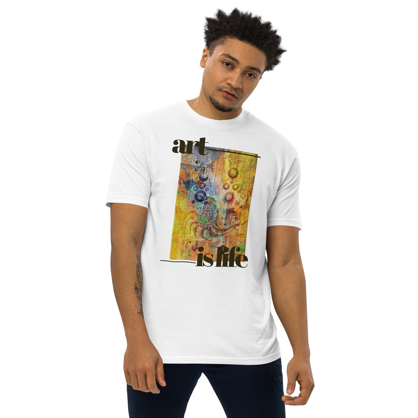 Men’s Premium Heavyweight Tee-Art Is Life No.01 - Elementologie