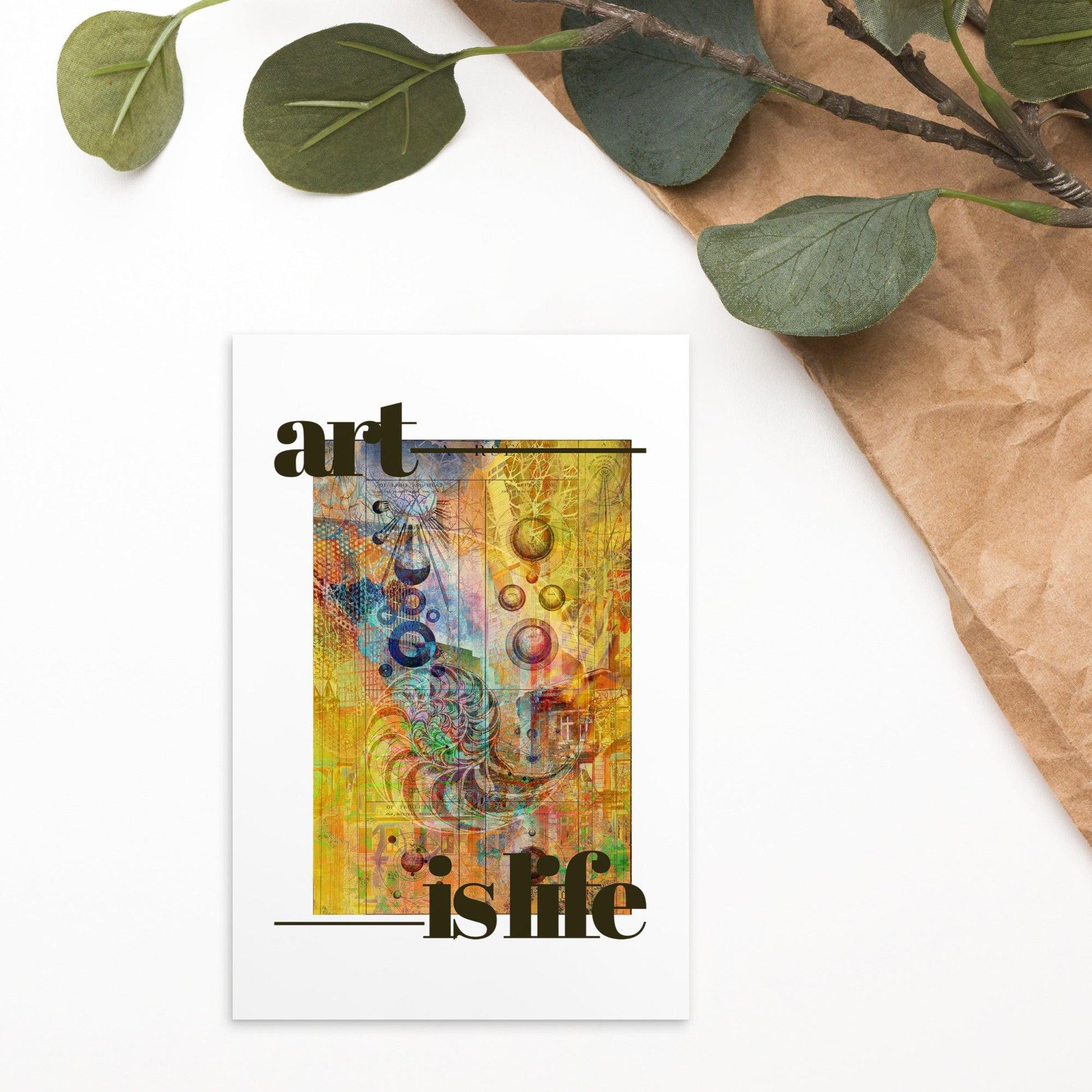 Standard Postcard-Art is Life - Elementologie