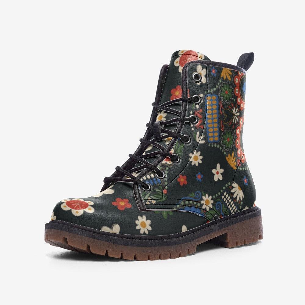 Unisex Boots-Sugar Skulls by Edward Martin - Elementologie