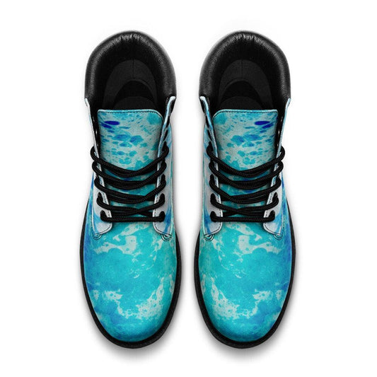 Unisex Boots-Blue Tie Dye No.01 - Elementologie